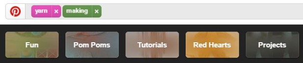 Screenshot of Pinterest guided search bar.