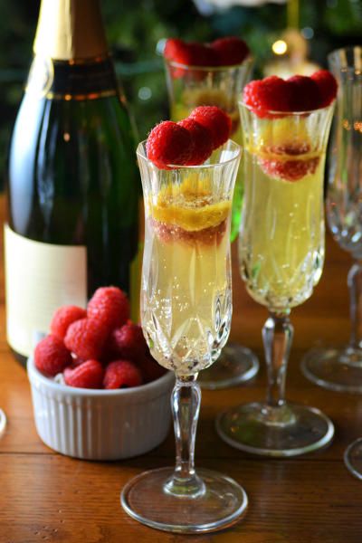 This raspberry mango bellini will put some sparkle in your holidays. Everyone needs a little bubbly in their life!