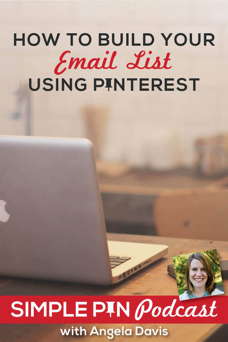 view of an office desk with laptop - text overlay \"How to build your email list using Pinterest\".