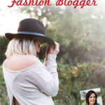 Woman wearing sweater and rimmed hat and text overlay "How to Use Pinterest as a Fashion Blogger. Simple Pin Podcast with Jo-Lynne Shane".