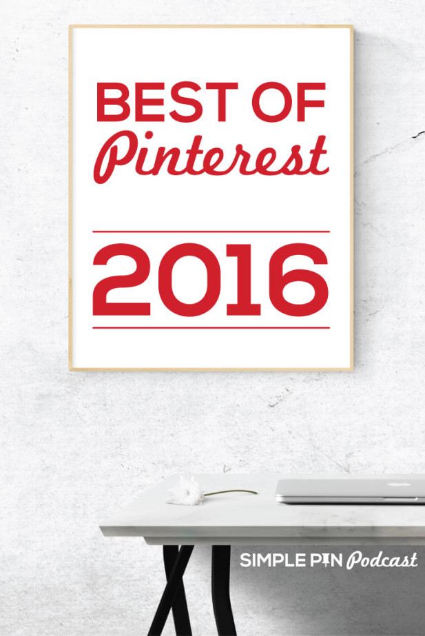 Table with laptop sitting on it and text overlay "Best of Pinterest 2016".
