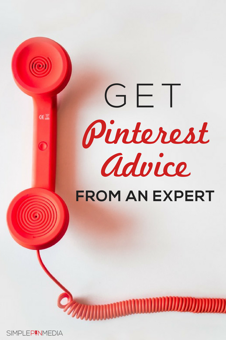 image of an old telephone with text overlay "Get Pinterest Advice from an expert". 