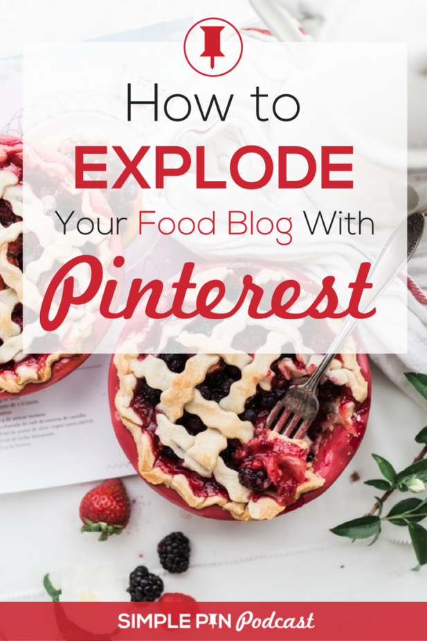 several cherry pies on a counter - text overlay "How to Explode Your Food Blog with Pinterest".