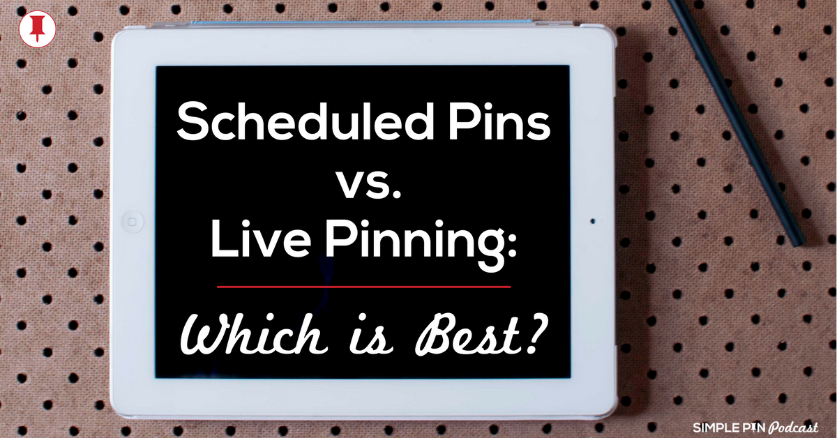 Scheduled pins vs Live pinning: Is one better than the other? See the results of our Pinterest pinning experiment at Simple Pin Media