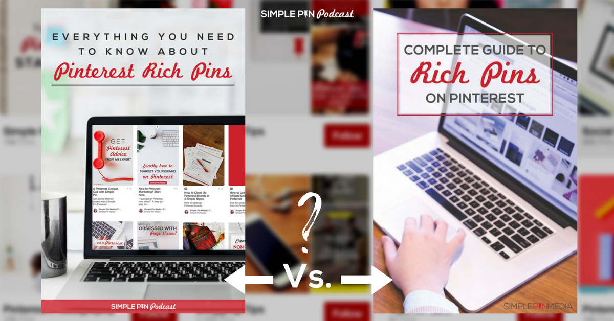 2 competing vertical images for Pinterest marketing.
