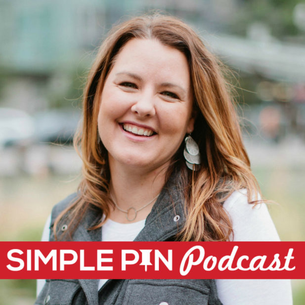 Image of Kate Ahl and text overlay "Simple Pin Podcast".