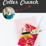 text overlay reads "Client success story: Cotter Crunch" with a notebook and pen on a tabletop