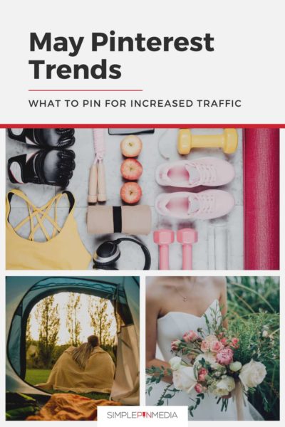 collage of spring images - text overlay \"May Pinterest Trends. What to Pin for Increased Traffic\". 