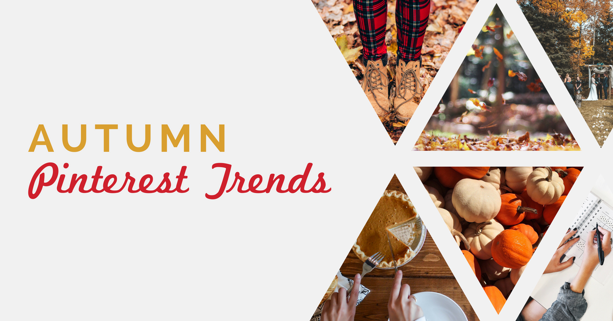 Various fall images with text overlay that reads "Autumn Pinterest Trends".