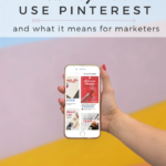 Mobile device in hand text overlay: Pinterest for Kids