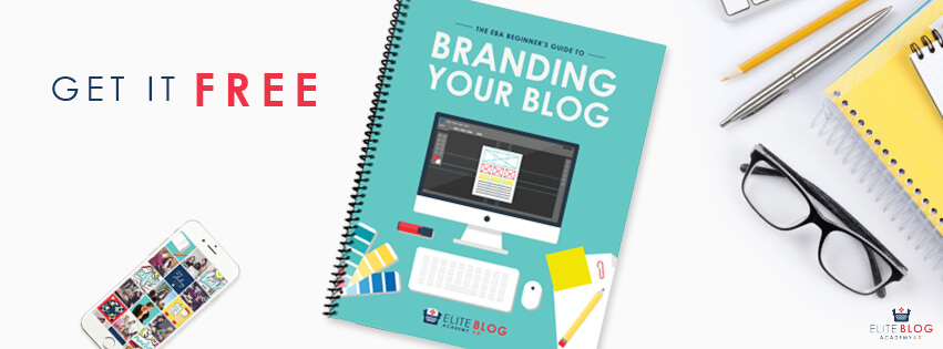 Branding your blog book, glasses, phone and stationary items with text overlay "Get it Free".