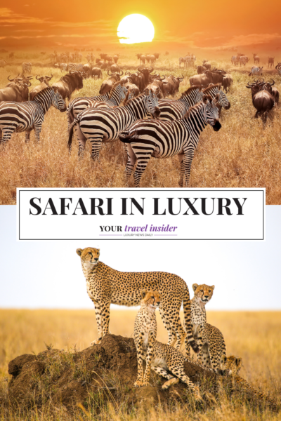 Pin image example for Your Travel Insider with text "Safari in Luxury".