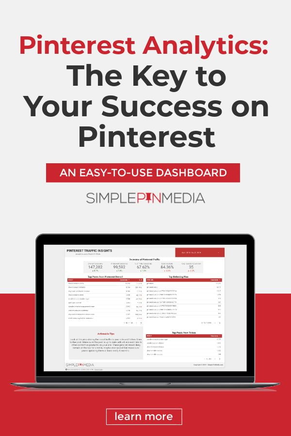 pinterest dashboard on computer screen with text overlay: "Pinterest Analytics: The Key to Your Success on Pinterest".