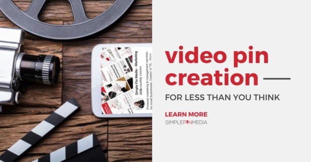 video camera on desk with text video pin creation hire a pro for less thank you think
