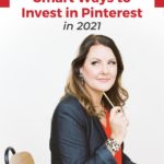 Kate Ahl sitting at desk holding pencil - "5 Smart Ways to Invest in Pinterest in 2021".