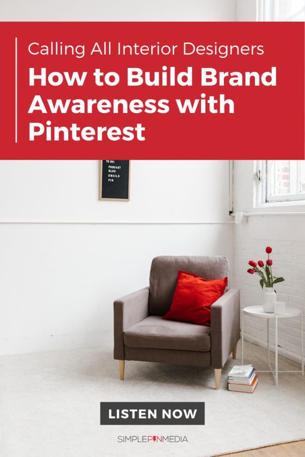 cozy reading nook - text "calling all interior designers: how to build brand awareness with pinterest".