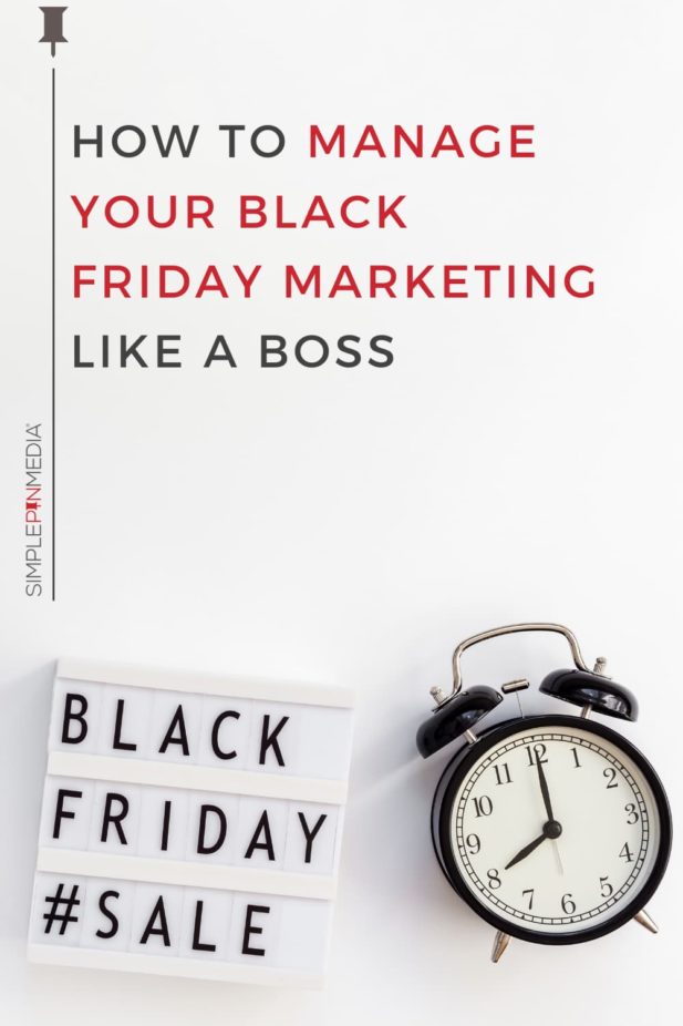 alarm clock with "Black Friday Sale" typography sign - text "How to Manage Your Black Friday Marketing Like a Boss".