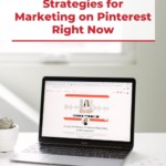 laptop computer with Pinterest displayed - 7 Must Have Strategies for Marketing on Pinterest Right Now.