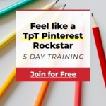 colored pencils with text "feel like a tpt pinterest rockstar 5 day training - join for free".
