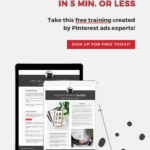 ipad and image of ads checklist with text "start a pinterest ads campaign in 5 min or less".