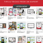 grid of product images with text "selling products on pinterest - tips & tricks from an expert".