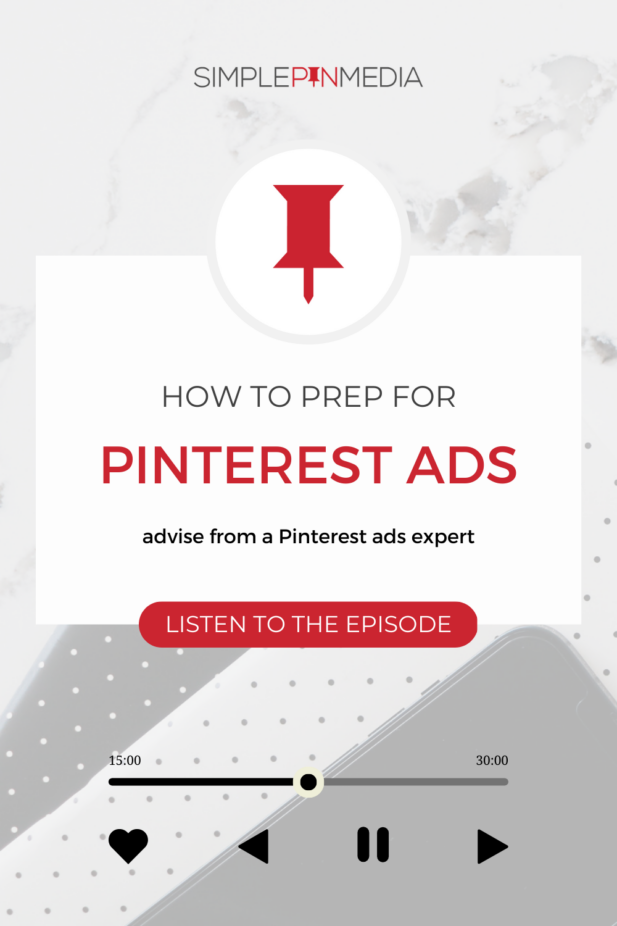 gray background with text "how to prep for pinterest ads".