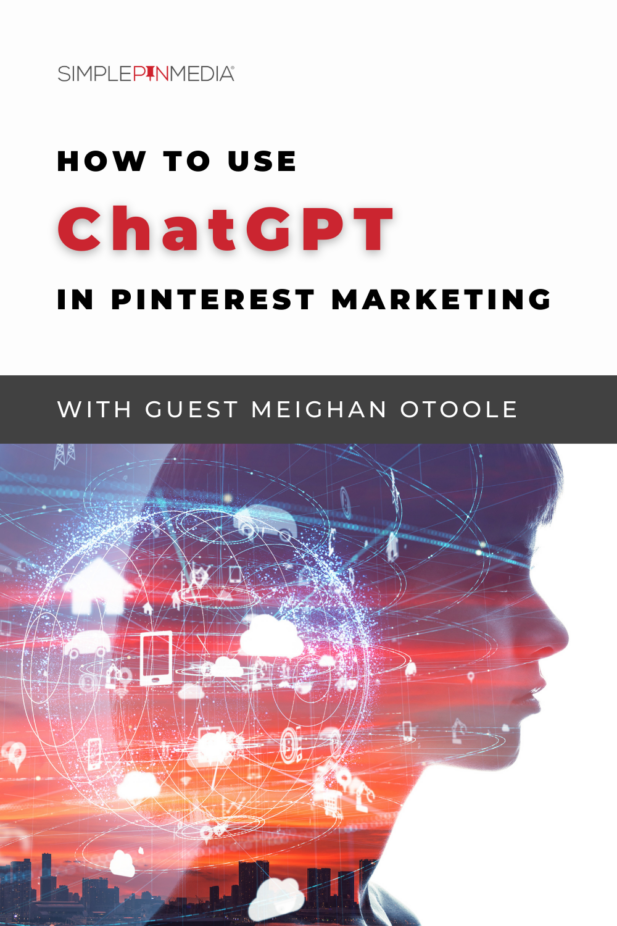 silhouette of person's face with text "how to use chatgpt in pinterest marketing".
