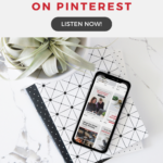 iPhone laying on top of notebook. Pinterest feed on the screen. The words above read: "What Are The Top Niches on Pinterest?"