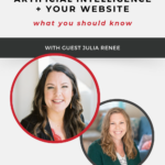 Two women smiling with the text: "Artificial intelligence and your website: What you should know."