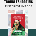 Image shows a Pinterest Pin. Text Reads, "Troubleshooting Pinterest Images"