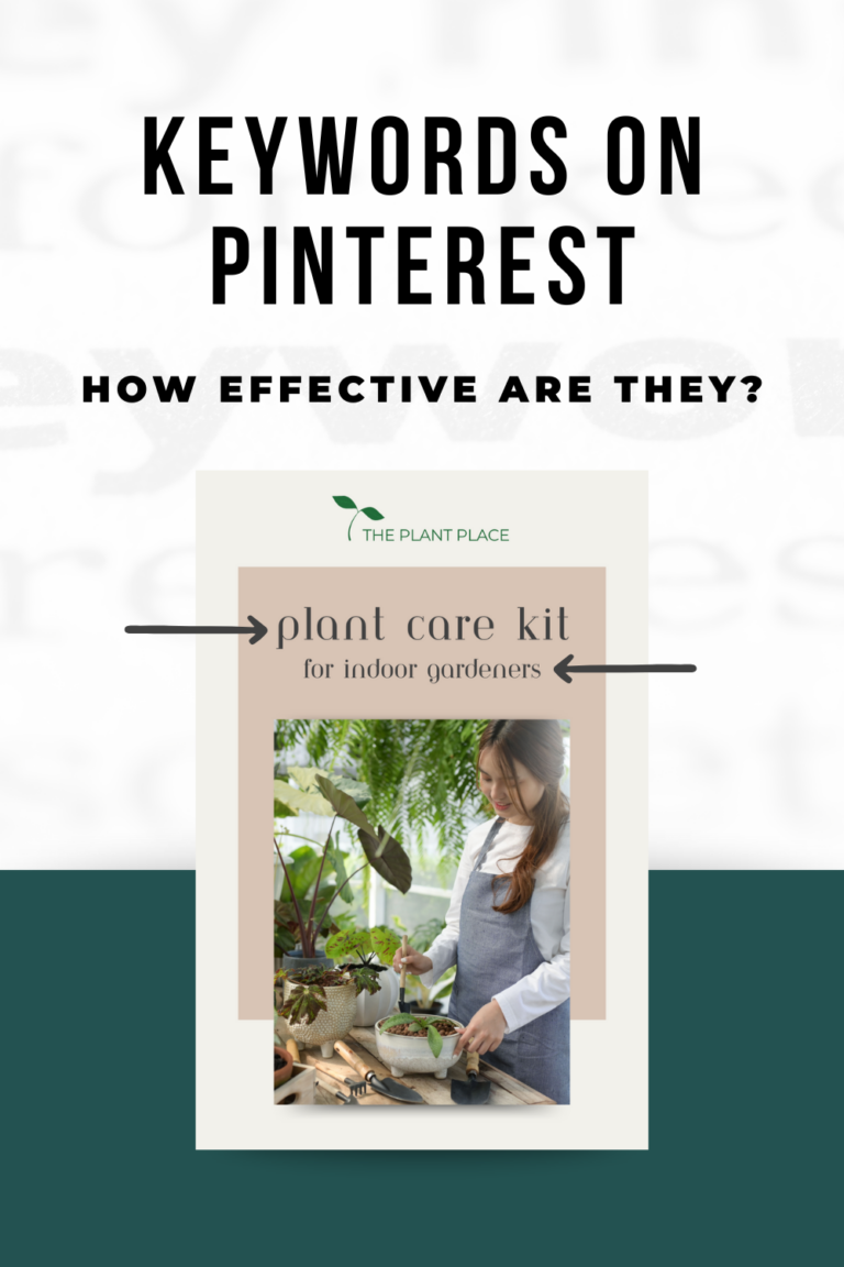 A Pinterest pin image, text reads, "Keywords on Pinterest: How Effective Are They?"